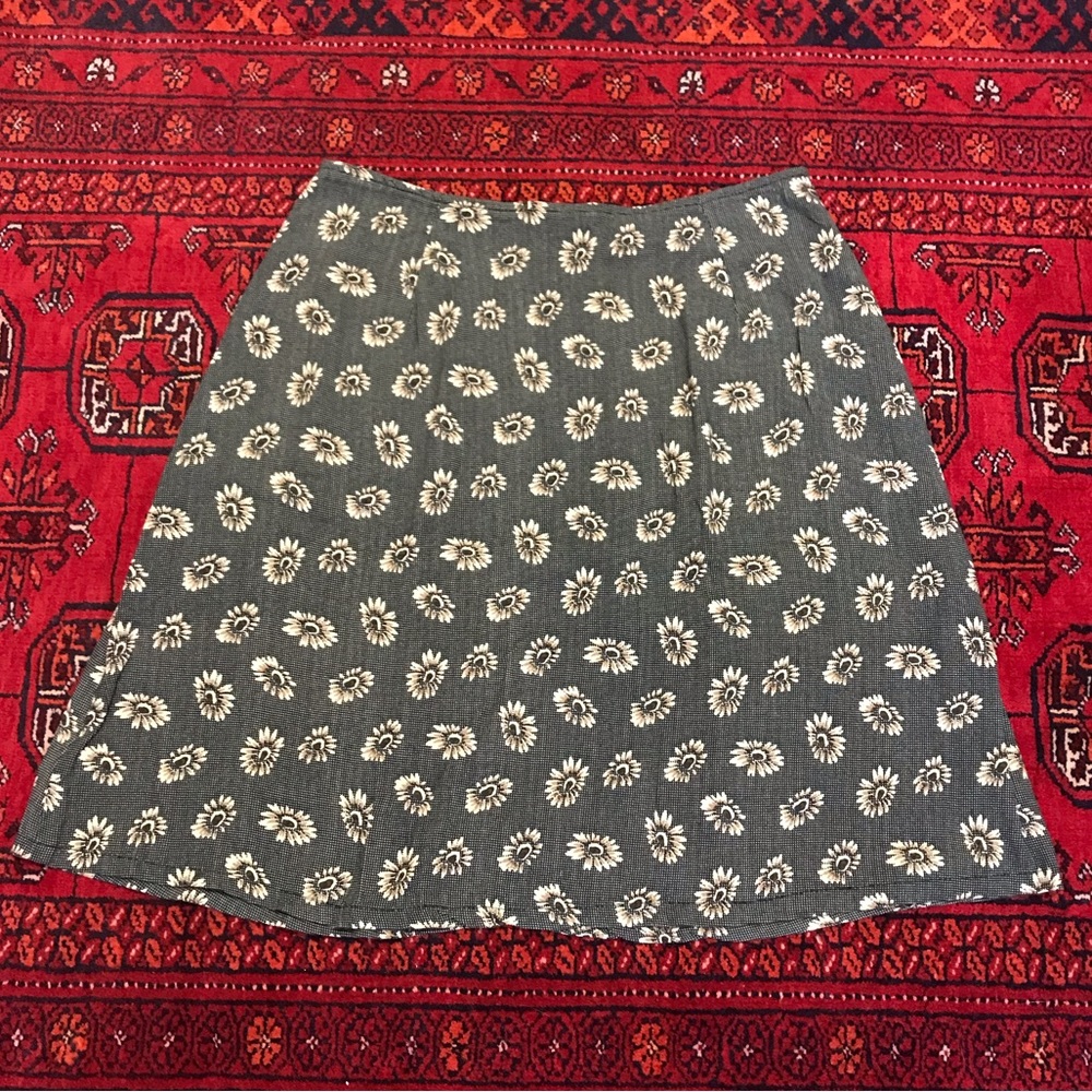 90s vintage Joule brown floral high waisted mini skirt xxs/xs